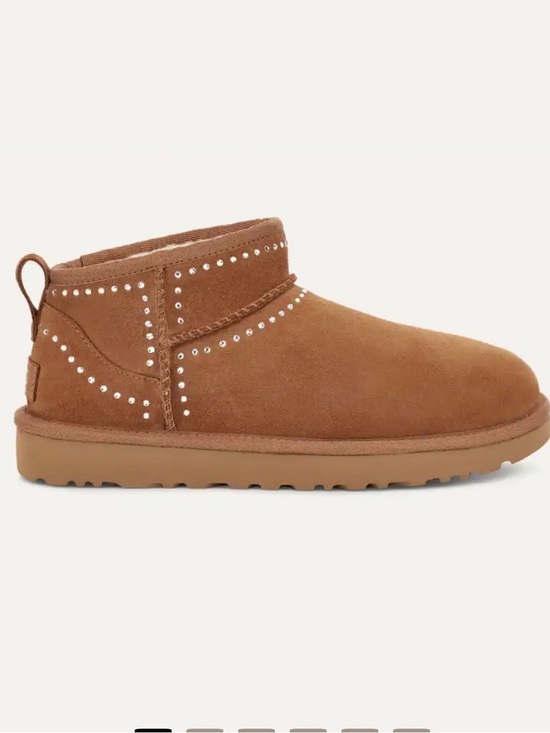 UGG Shoes - UGG CLASSIC ULTRAMINI BLING chestnut suede w/ Swarovski Crystals. Size 8